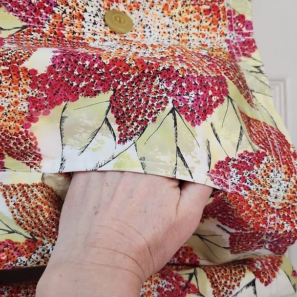 Chico’s Jacket Blazer Art To Wear Womens Sz 3 XL 16 Orange Pink Sequins Ladybugs - Picture 6 of 16